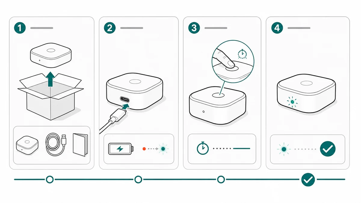 Compact quick start guide illustration example