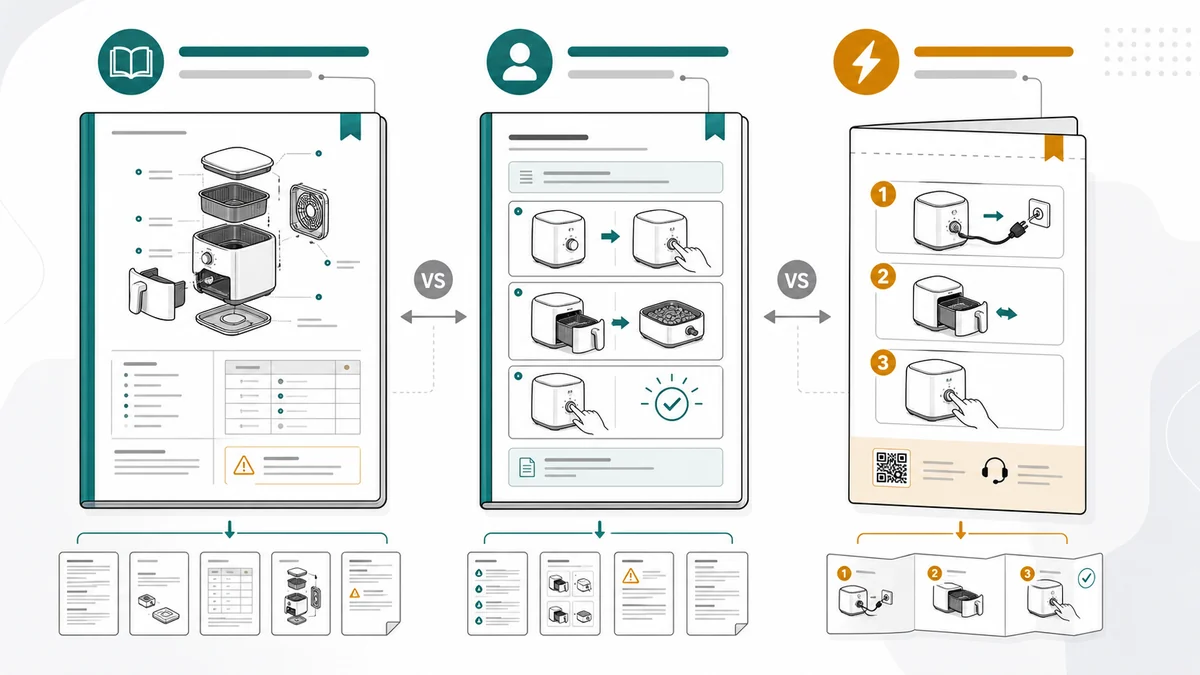 Manuale prodotto, manuale utente o guida rapida: quali immagini serve a ciascuno Manuale prodotto, manuale utente o guida rapida: quali immagini serve a ciascuno